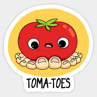 Toma-TOES Cute Tomato Pun Sticker